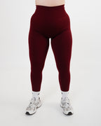 Women's seamless leggings in Burgundy