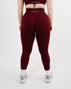 Women's seamless leggings in Burgundy