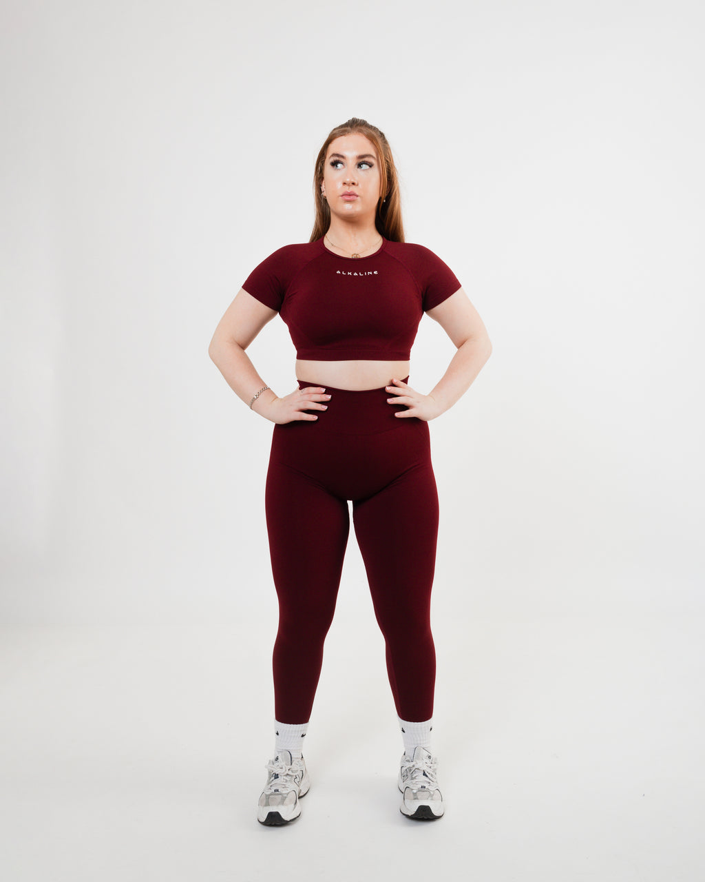 Women's cropped top in Burgundy