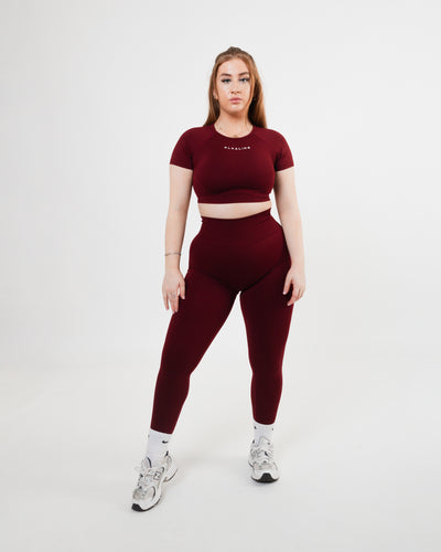 Women's seamless leggings in Burgundy