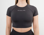 Women's cropped top in Dark Grey