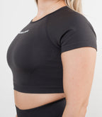 Women's cropped top in Dark Grey