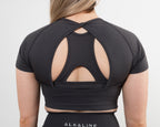 Women's cropped top in Dark Grey