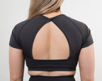 Women's cropped top in Dark Grey