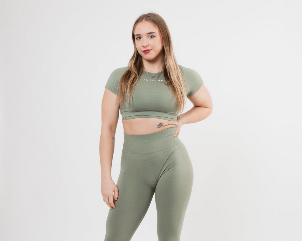 Women's cropped top in Green