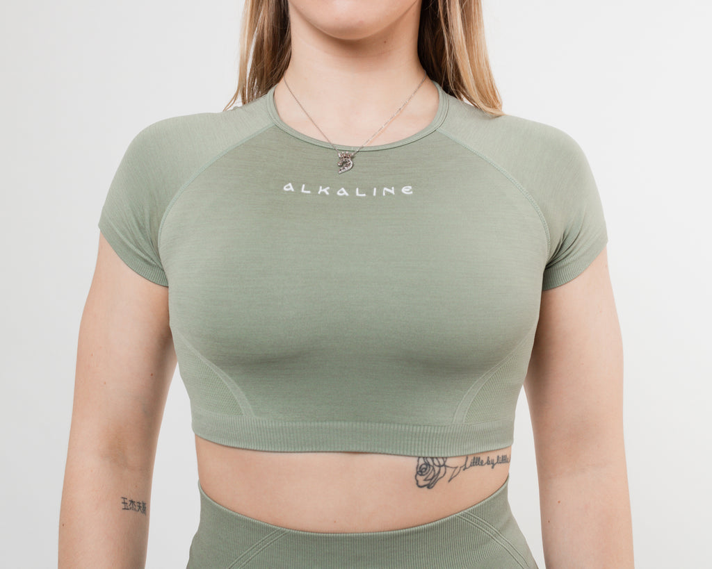 Women's cropped top in Green