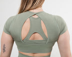 Women's cropped top in Green