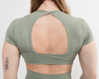 Women's cropped top in Green