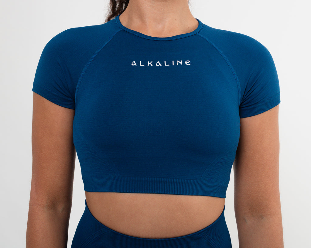 Women's cropped top in Navy