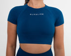 Women's cropped top in Navy