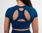 Women's cropped top in Navy