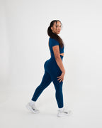 Women's cropped top in Navy