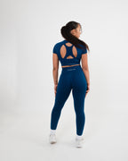 Women's cropped top in Navy