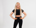 Women's cropped top in Black