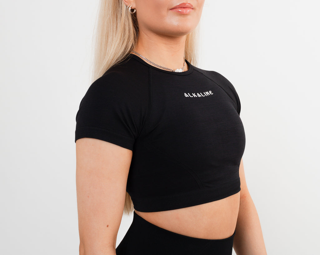 Women's cropped top in Black