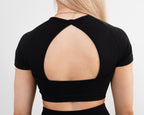 Women's cropped top in Black