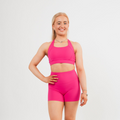 Women's crossover sports bra in Pink