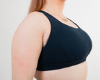 Women's crossover sports bra in Navy