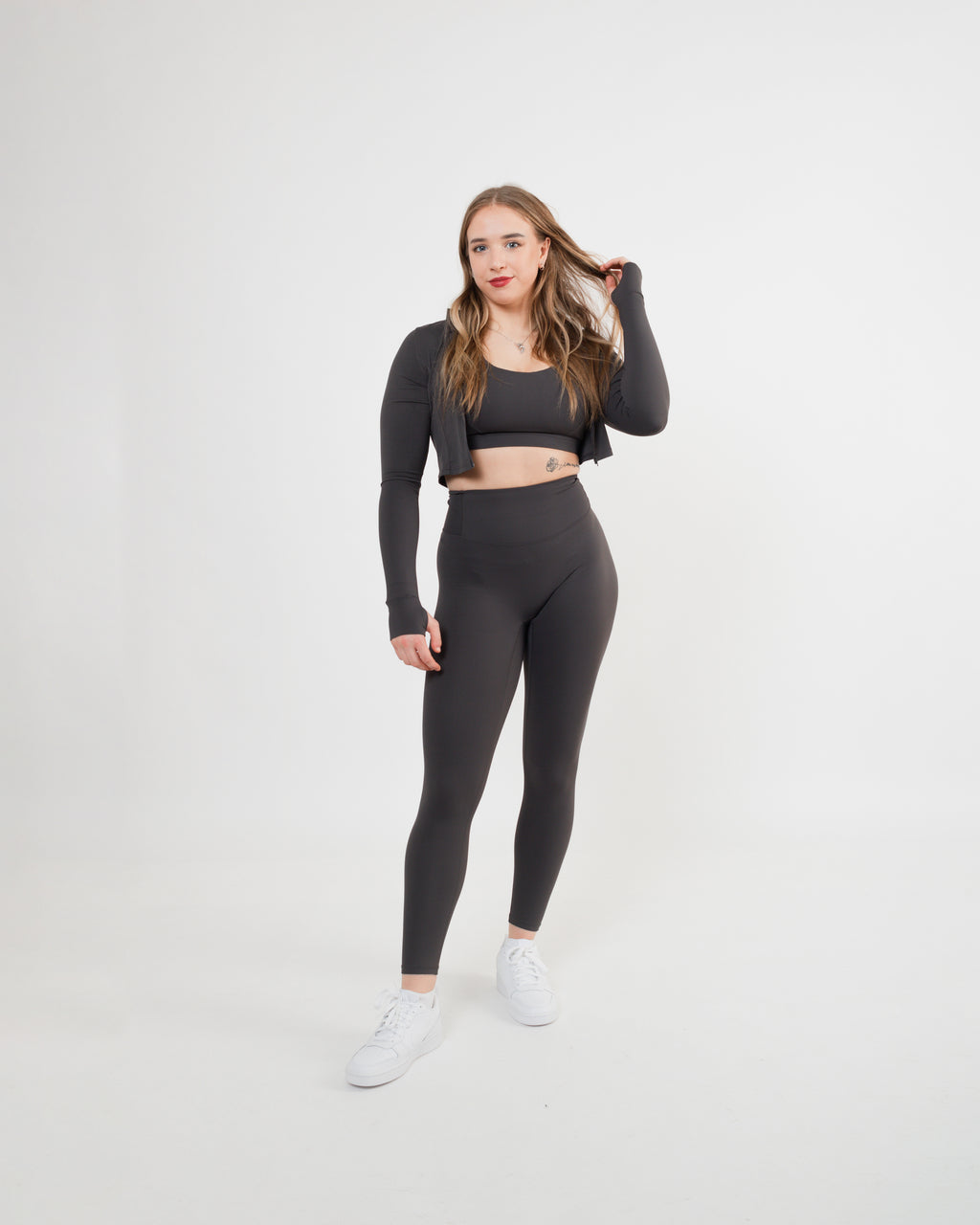 Women's scrunch leggings in Dark Grey