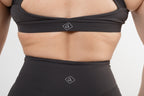 Women's crossover sports bra in dark Grey