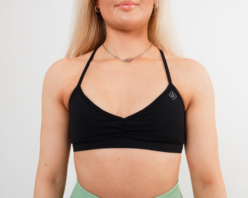 Women's minimal sports bra in black