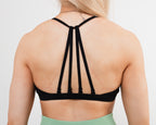 Women's minimal sports bra in Black