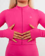 Women's cropped Jacket in Pink
