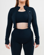 Women's cropped Jacket in Navy