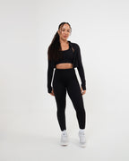 Women's cropped Jacket in Black