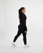 Women's cropped Jacket in Black