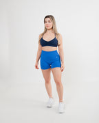 Women's Seamless Scrunched Shorts in Blue