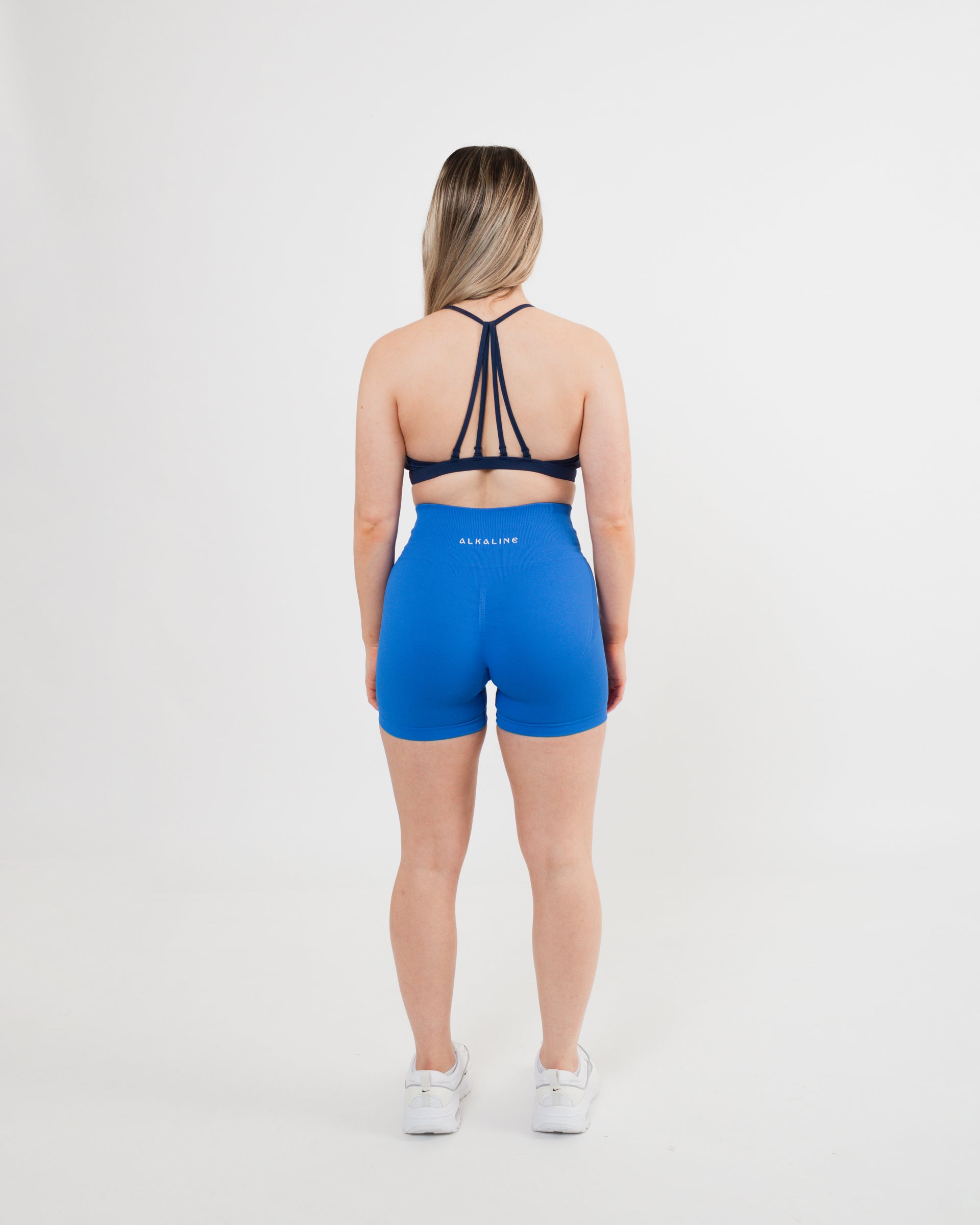 Women's Seamless Scrunched Shorts in Blue