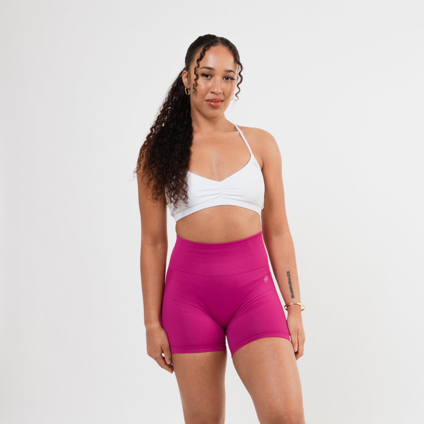 Women's minimal sports bra in White