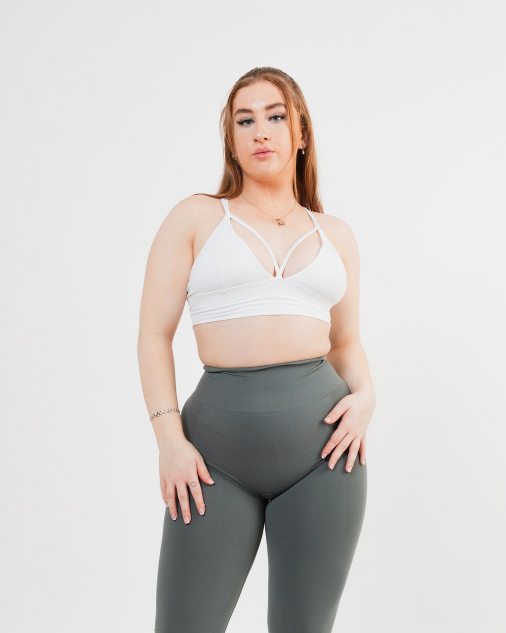 Women's sports bra in white