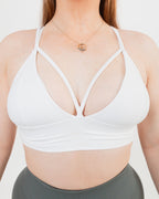 Women's sports bra in white