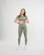 Women's seamless leggings in Green