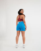 Women's seamless scrunched shorts in Blue