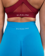 Women's seamless scrunched shorts in Blue