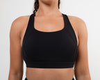 Women's crossover sports bra in Black