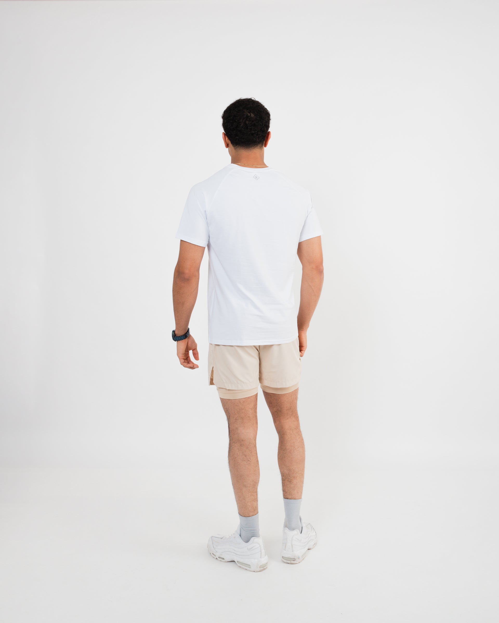 Mens gym shorts in Beige