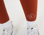 Women's seamless scrunched Leggings in Burnt Orange