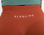Women's seamless scrunched Leggings in Burnt Orange