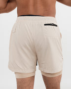 Mens gym shorts in Beige