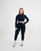 Women's cropped Jacket in Navy