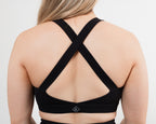 Women's crossover sports bra in Black