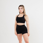 Women's crossover sports bra in Black