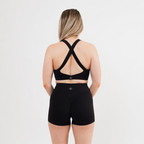 Women's crossover sports bra in Black