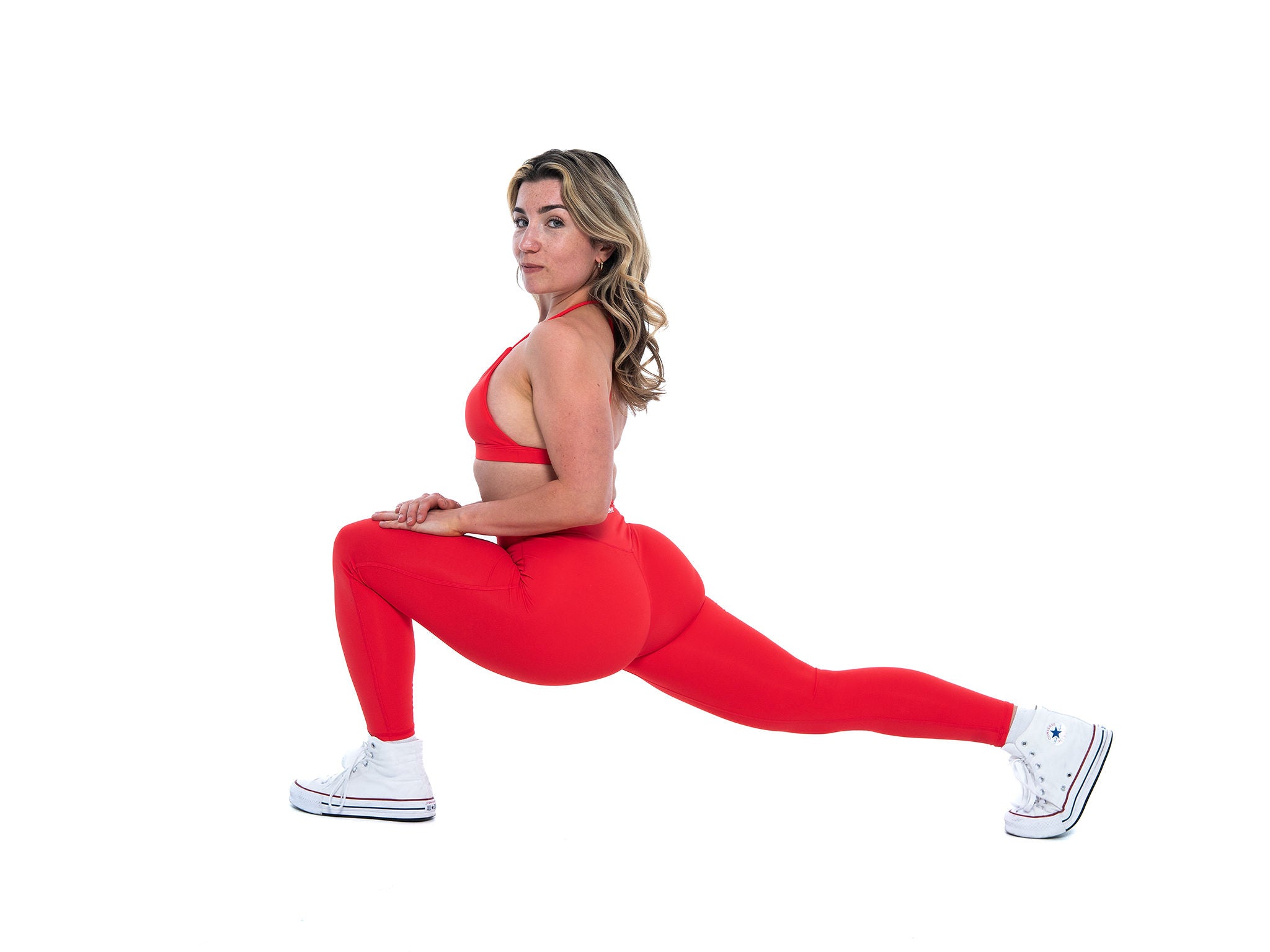 Women's stylish and sustainable leggings in Red