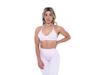 Women's open back sports bra in Light Pink