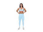 Women's open back sports bra in Baby Blue